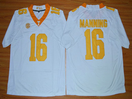 Men's Tennessee Volunteers #16 Peyton Manning White 2015 College Football adidas Jersey