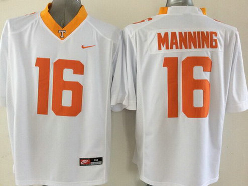 Men's Tennessee Volunteers #16 Peyton Manning White 2015 NCAA Football Nike Jersey