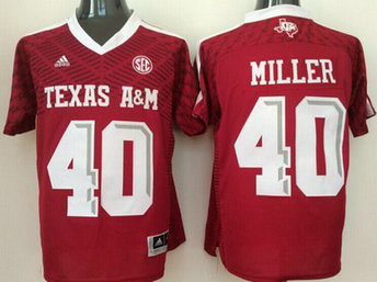 Men's Texas A&M Aggies #40 Von Miller Red 2016 College Football Nike Jersey