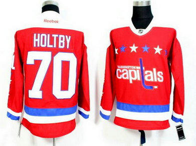 Men's Washington Capitals #70 Braden Holtby Red Third Reebok Hockey Jersey
