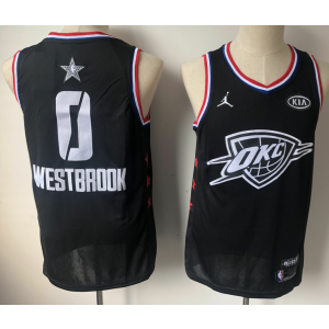 NBA Thunder 0 Russell Westbrook Black 2019 All-Star Game Men Jersey