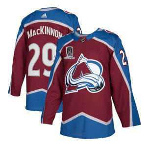 NHL Avalanche 29 Nathan MacKinnon 2022 Stanley Cup Champions Patch Adidas Men Jersey