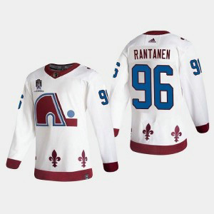 NHL Avalanche 96 Mikko Rantanen White 2022 Stanley Cup Champions Patch Adidas Men Jersey