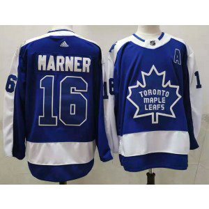 NHL Maple Leafs 16 Mitchell Marner Blue 2020 New Adidas Men Jersey