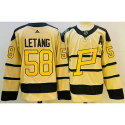 NHL Penguins 58 Kris Letang White 2022-23 Retro Adidas Men Jersey