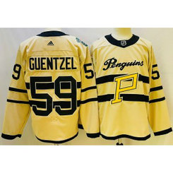NHL Penguins 59 Jake Guentzel White 2022-23 Retro Adidas Men Jerseys