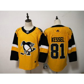NHL Penguins 81 Mary Hessel Yellow Alternate Adidas Men Jersey