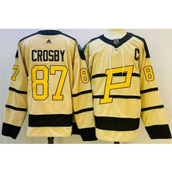NHL Penguins 87 Sidney Crosby White 2022-23 Retro Adidas Men Jersey
