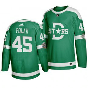 NHL Stars 45 Roman Polak Green 2020 Winter Classic Adidas Men Jersey