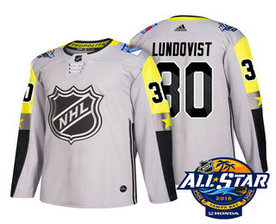 New York Rangers #30 Henrik Lundqvist Grey 2018 NHL All-Star Men's Stitched Ice Hockey Jersey
