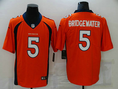 Nike Broncos 5 Teddy Bridgewater Orange Vapor Untouchable Limited Jersey