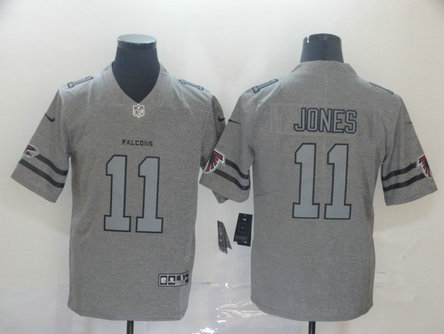 Nike Falcons 11 Julio Jones 2019 Gray Gridiron Gray Vapor Untouchable Limited Jersey