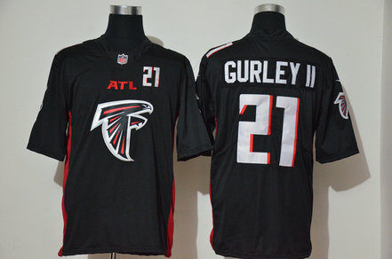 Nike Falcons 21 Todd Gurley II Black Team Big Logo Number Vapor Untouchable Limited Jersey