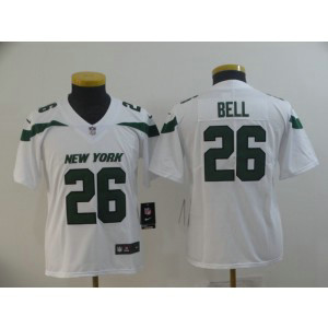 Nike Jets 26 Le'Veon Bell White New 2019 Vapor Untouchable Limited Youth Jersey