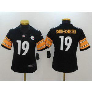 Nike NFL Steelers 19 JuJu Smith-Schuster Black Vapor Untouchable Women Jersey