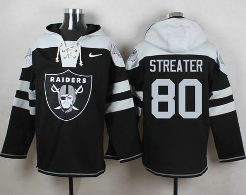 Nike Raiders #80 Rod Streater Black Player Pullover NFL Hoodie