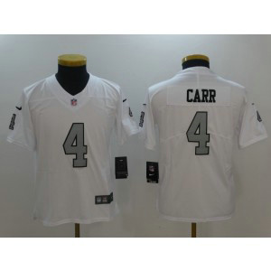 Nike Raiders 4 Derek Carr White Youth Color Rush Limited Jersey