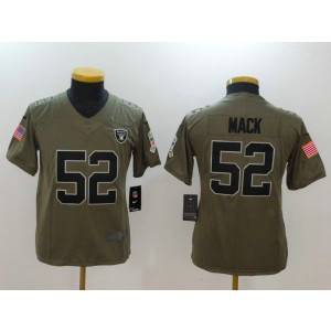 Nike Raiders 52 Khalil Mack Olive 2017 Salute To Service Limited Youth Jersey