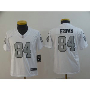 Nike Raiders 84 Antonio Brown White Color Rush Limited Youth Jersey
