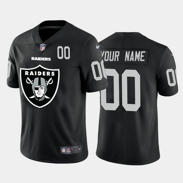 Nike Raiders Customized Black Team Big Logo Number Vapor Untouchable Limited Jersey
