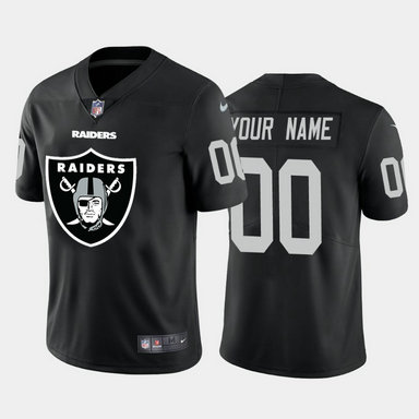Nike Raiders Customized Black Team Big Logo Vapor Untouchable Limited Jersey