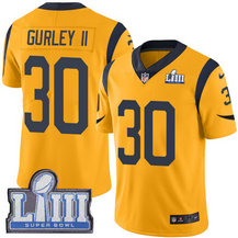 Nike Rams #30 Todd Gurley II Gold Youth 2019 Super Bowl LIII Color Rush Limited Jersey