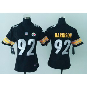 Nike Steelers 92 James Harrison Black Vapor Untouchable Limited Women Jersey