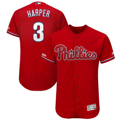 Phillies 3 Bryce Harper Scarl 150th Patch Flexbase Collection