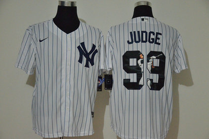 Yankees 99 Aaron Judge White Nike Cool Base Player Jersey