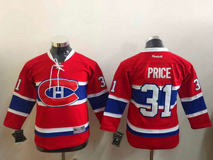 Youth Montreal Canadiens #31 Carey Price Reebok Red 2015-16 Premier Hockey Jersey