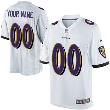 Kids' Nike Baltimore Ravens Customized 2013 White Limited Jersey