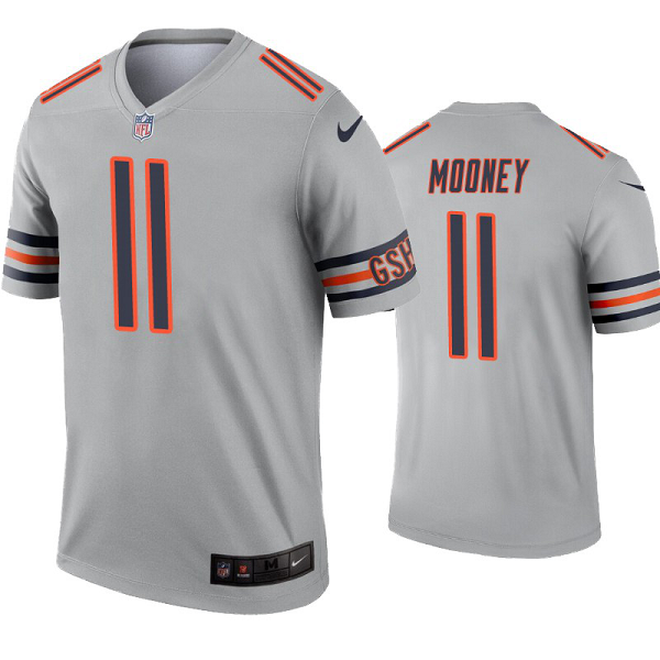 #11 Darnell Mooney Bears Nike Silver Inverted Legend Jersey