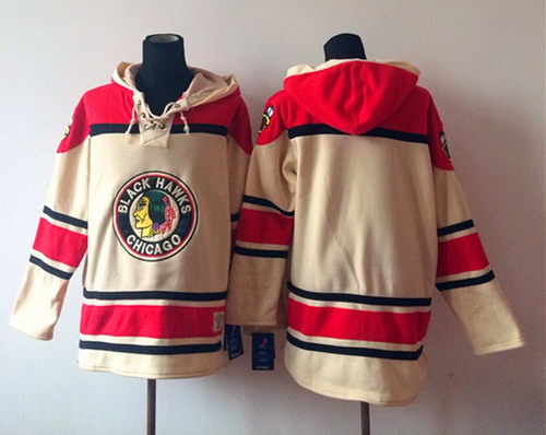 Old Time Hockey Chicago Blackhawks Blank Cream Hoodie