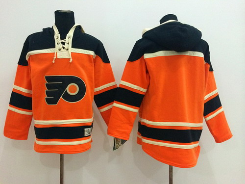 Old Time Hockey Philadelphia Flyers Blank 2012 Winter Classic Orange Hoodie