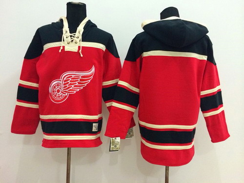 Old Time Hockey Detroit Red Wings Blank Red Hoodie