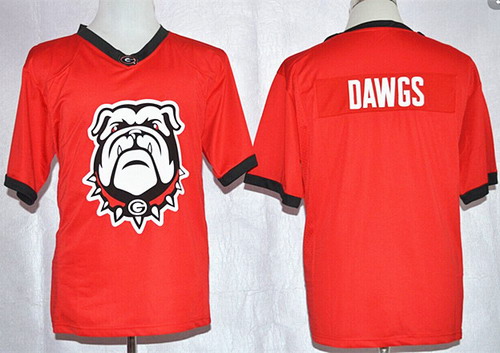 Georgia Bulldogs Blank Dawgs Team Pride Fashion Red Jersey