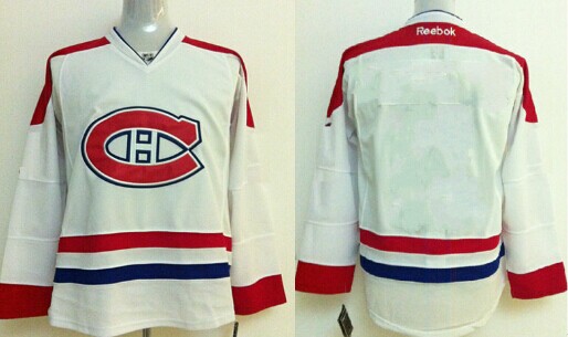 Montreal Canadiens Blank White Kids Jersey