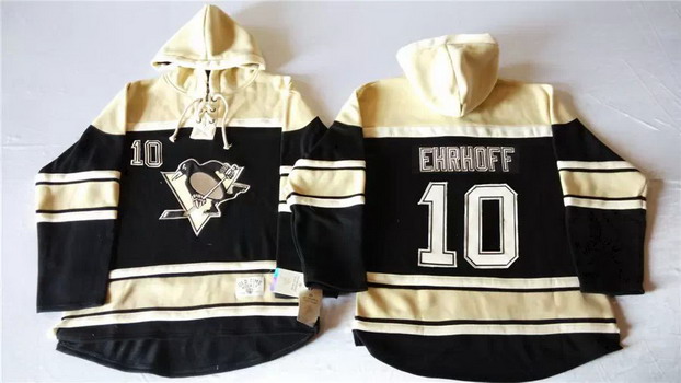 Old Time Hockey Pittsburgh Penguins #10 Christian Ehrhoff Black Hoodie