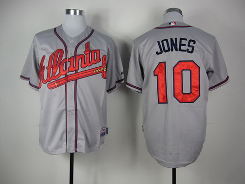 Atlanta Braves #10 Chipper Jones Gray Jersey Atlanta Braves #10 Chipper Jones Gray Jersey