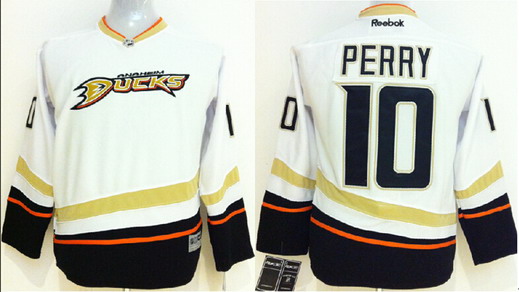 Anaheim Ducks #10 Corey Perry White Kids Jersey