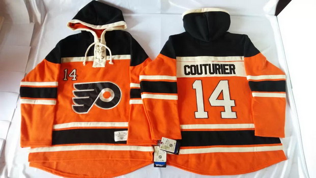 Old Time Hockey Philadelphia Flyers #14 Sean Couturier 2012 Winter Classic Orange Hoodie