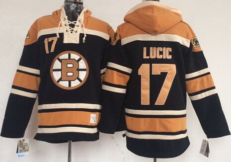Old Time Hockey Boston Bruins #17 Milan Lucic Black Hoodie