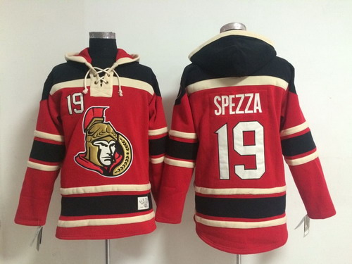 Old Time Hockey Ottawa Senators #19 Jason Spezza Red Hoodie
