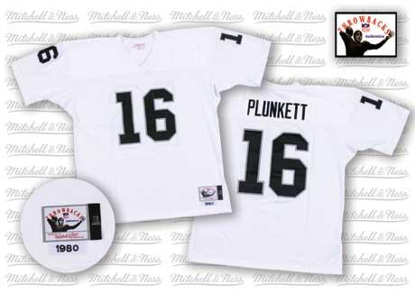 Oakland Raiders #16 Jim Plunkett White Throwback Jersey Oakland Raiders #16 Jim Plunkett White Throwback Jersey