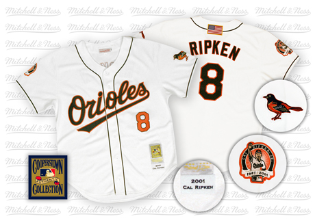 Baltimore Orioles #8 Cal Ripken White Throwback Jersey