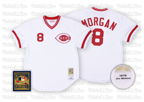 Cincinnati Reds #8 Joe Morgan White Throwback Jersey