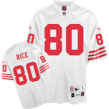 San Francisco 49ers #80 Jerry Rice White Throwback Jersey
