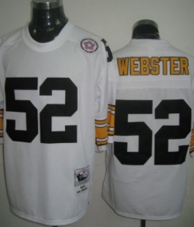Pittsburgh Steelers #52 Webster White Throwback Jersey 