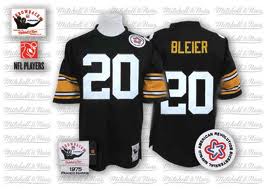 Pittsburgh Steelers #20 Rocky Bleier Black Throwback Jersey