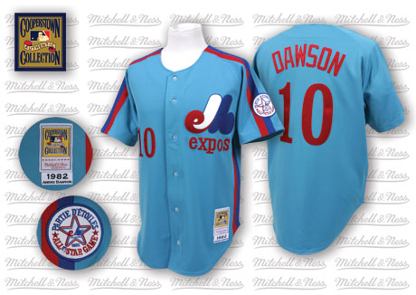 Montreal Expos #10 Andre Dawson Blue Throwback Jersey  